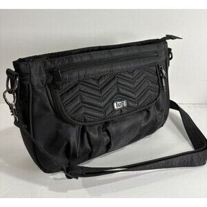 Lug Mambo Cross Body Tote Bag Purse Bouquet Black RFID Travel Bag